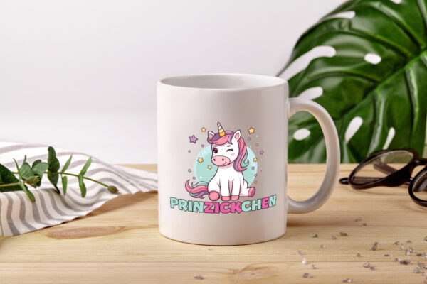 Prinzickchen | Einhorn | Zicke - Tasse Weiss - Kaffeetasse / Geschenk / Familie