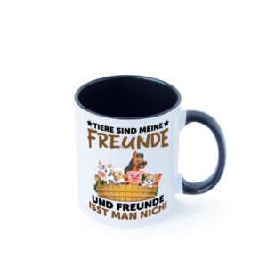 Tiere sind wie meine Freunde | Vegetarier Farbige Tasse - Kaffeetasse / Geschenk / Familie