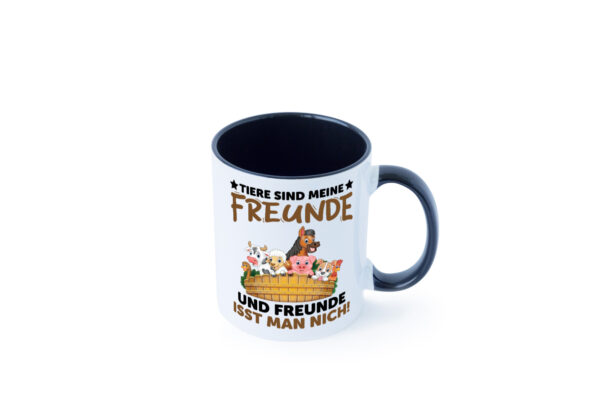 Tiere sind wie meine Freunde | Vegetarier Farbige Tasse - Kaffeetasse / Geschenk / Familie