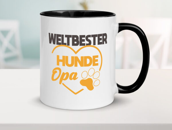 Weltbester Hunde Opa | Hundeliebhaber | Opa Farbige Tasse - Kaffeetasse / Geschenk / Familie