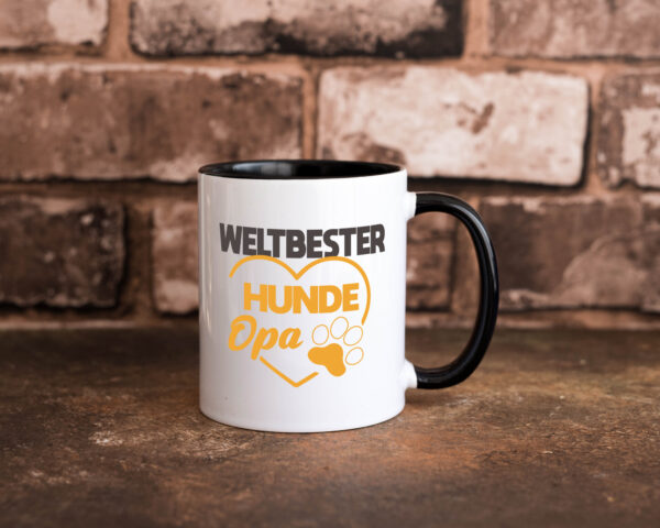 Weltbester Hunde Opa | Hundeliebhaber | Opa Farbige Tasse - Kaffeetasse / Geschenk / Familie