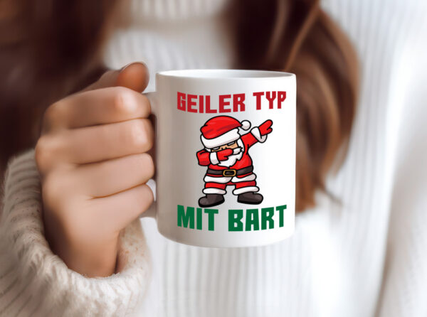 Geiler Typ mit Bart | Weihnachtsmann | Männer - Tasse Weiss - Kaffeetasse / Geschenk / Familie