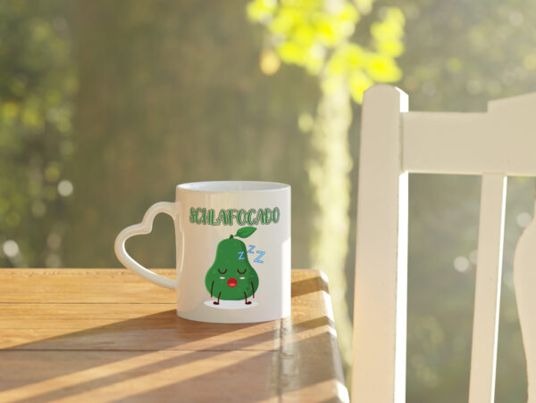 Schlafocado | Müde | Avocado | ich will noch Schlafen - Herzhenkel Tasse - Kaffeetasse / Geschenk / Familie