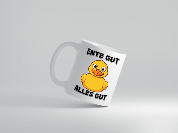 Ente gut alles gut | Quietscheente | Badeente - Tasse Weiss - Kaffeetasse / Geschenk / Familie