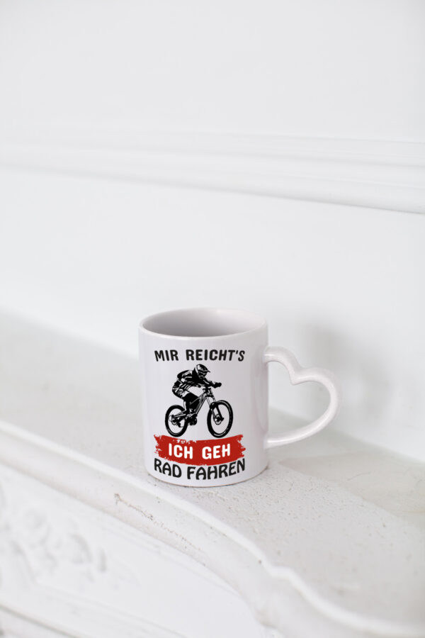 Ich geh Rad fahren | Radler Tasse | Fahrradfahrer - Herzhenkel Tasse - Kaffeetasse / Geschenk / Familie