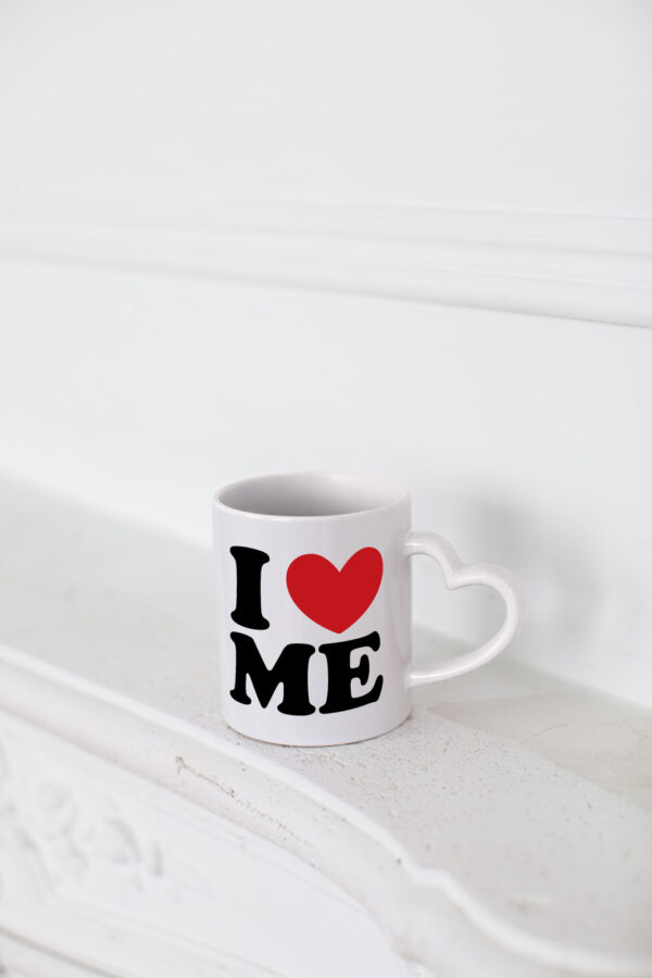 I love me vl10 - Herzhenkel Tasse - Kaffeetasse / Geschenk / Familie