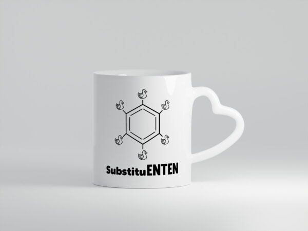 SubstituENTEN | Chemie | Wissenschaft | Science | Physik - Herzhenkel Tasse - Kaffeetasse / Geschenk / Familie