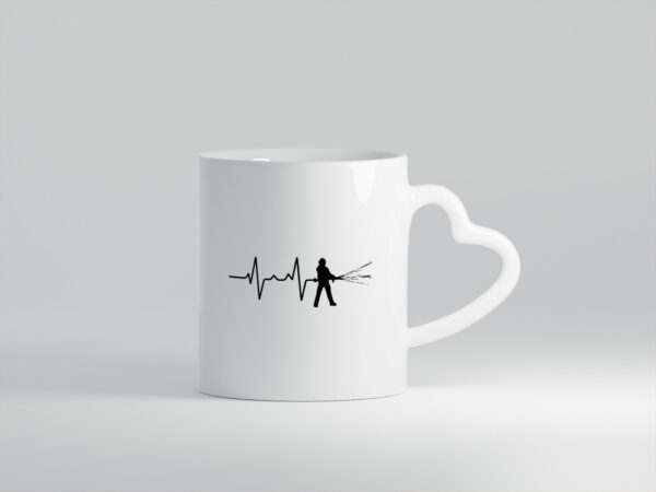 Feuerwehr Motiv | Feuerwehrmann | freiwillige Feuerwehr - Herzhenkel Tasse - Kaffeetasse / Geschenk / Familie