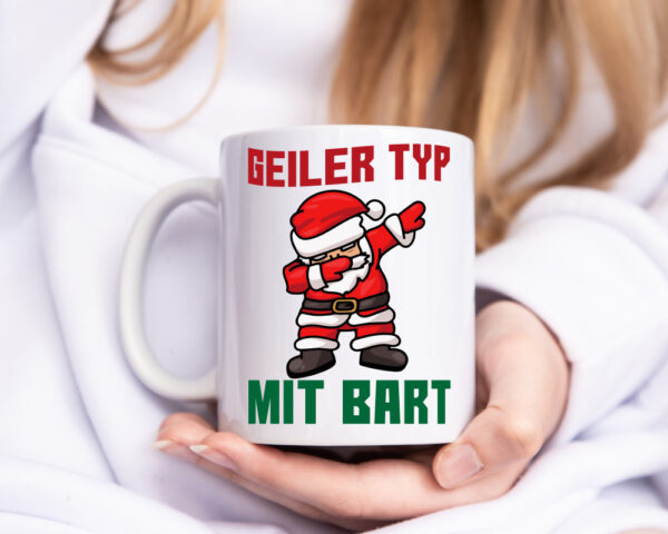 Geiler Typ mit Bart | Weihnachtsmann | Männer - Tasse Weiss - Kaffeetasse / Geschenk / Familie