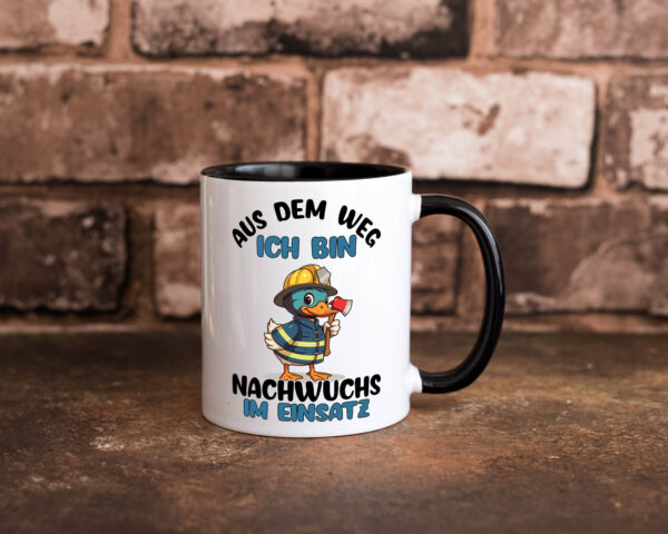 THW nachwuchs | Technische Hilfe | Hilfswerk aus dem weg Farbige Tasse - Kaffeetasse / Geschenk / Familie