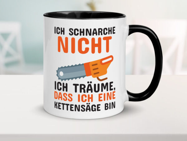 Ich schnarche nicht Farbige Tasse - Kaffeetasse / Geschenk / Familie