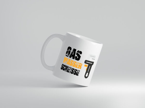 Gas | Wasser | Scheisse | Klempner - Tasse Weiss - Kaffeetasse / Geschenk / Familie