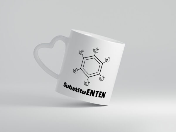 SubstituENTEN | Chemie | Wissenschaft | Science | Physik - Herzhenkel Tasse - Kaffeetasse / Geschenk / Familie