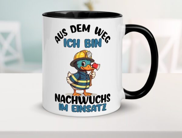 THW nachwuchs | Technische Hilfe | Hilfswerk aus dem weg Farbige Tasse - Kaffeetasse / Geschenk / Familie