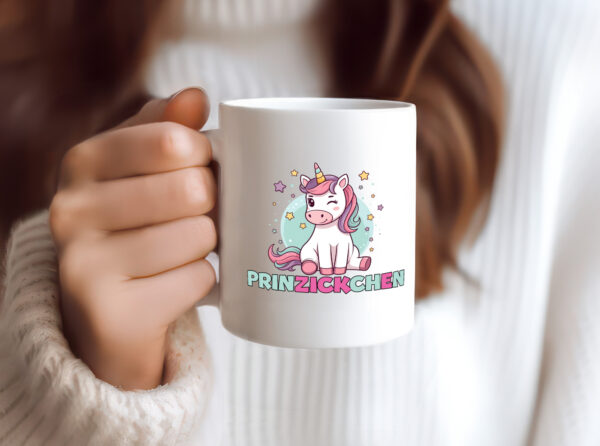 Prinzickchen | Einhorn | Zicke - Tasse Weiss - Kaffeetasse / Geschenk / Familie