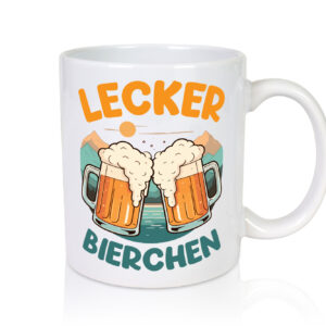 Lecker Bierchen | Biertrinker Bierliebhaber - Tasse Weiss - Kaffeetasse / Geschenk / Familie