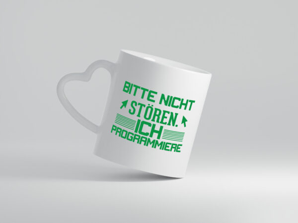 Bitte nicht stören, programmiere | IT | Coding | Software - Herzhenkel Tasse - Kaffeetasse / Geschenk / Familie