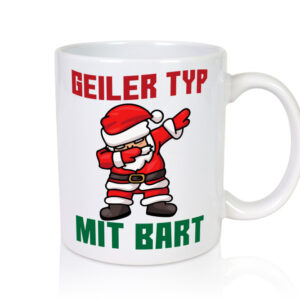 Geiler Typ mit Bart | Weihnachtsmann | Männer - Tasse Weiss - Kaffeetasse / Geschenk / Familie