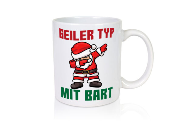 Geiler Typ mit Bart | Weihnachtsmann | Männer - Tasse Weiss - Kaffeetasse / Geschenk / Familie