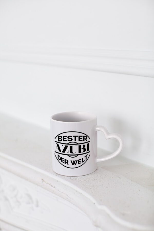 Bester Azubi der Welt | Auszubildender | Ausbildung - Herzhenkel Tasse - Kaffeetasse / Geschenk / Familie