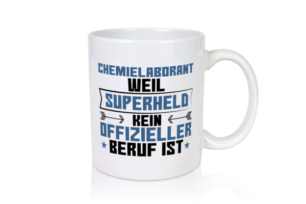 Superheld Chemielaborant | Laborant | Chemie - Tasse Weiss - Kaffeetasse / Geschenk / Familie