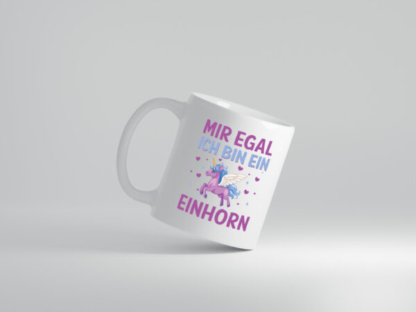 Mir egal, ich bin ein Einhorn| Herzen - Tasse Weiss - Kaffeetasse / Geschenk / Familie