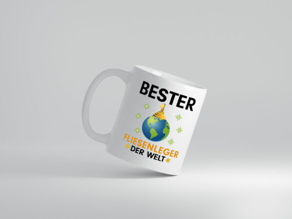 Welt Bester Fliesenleger | Fliesenlegen | Bau - Tasse Weiss - Kaffeetasse / Geschenk / Familie
