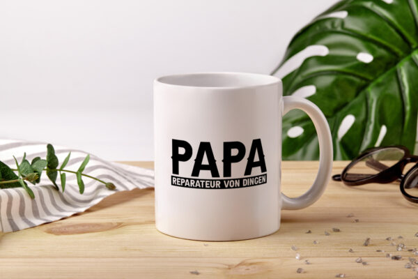 Papa, Reparateur von Dingen - Tasse Weiss - Kaffeetasse / Geschenk / Familie