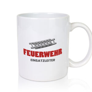 Feuerwehr Einsatzleiter | Feuerwehrmann | Feuerwehrfahrzeug - Tasse Weiss - Kaffeetasse / Geschenk / Familie