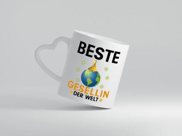 Welt Beste Gesellin | Handwerkerinnen - Herzhenkel Tasse - Kaffeetasse / Geschenk / Familie