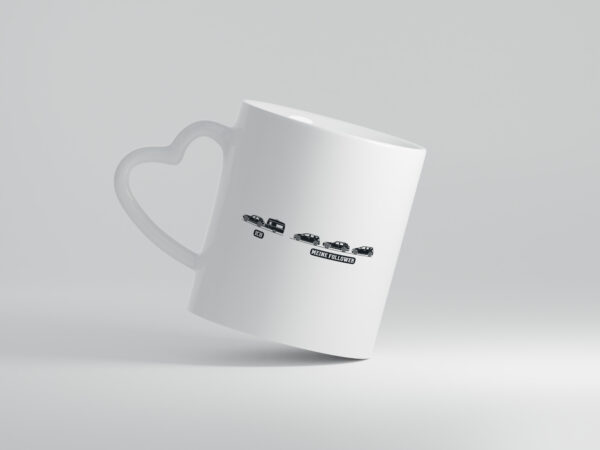 Ich | Meine Follower | Camper | Autos - Herzhenkel Tasse - Kaffeetasse / Geschenk / Familie