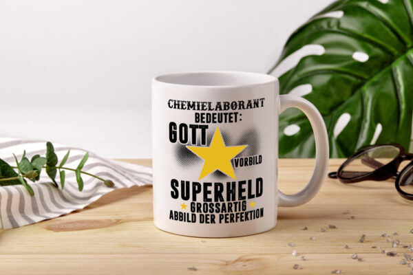 Bedeutung von Chemielaborant | Laborant | Chemie - Tasse Weiss - Kaffeetasse / Geschenk / Familie
