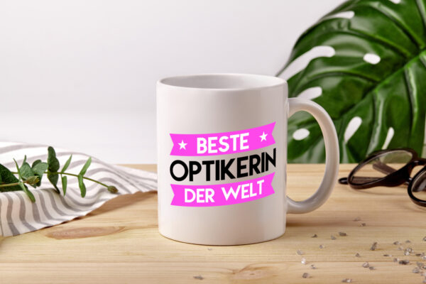 Beste Optikerin | Augenoptik - Tasse Weiss - Kaffeetasse / Geschenk / Familie