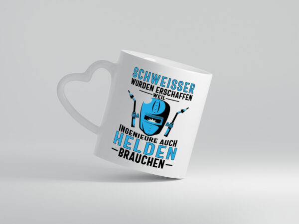 Schweisser, Helden | Schweissmaske - Herzhenkel Tasse - Kaffeetasse / Geschenk / Familie