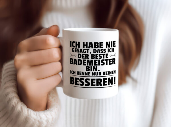 Der Beste Bademeister | Rettungsschwimmer - Tasse Weiss - Kaffeetasse / Geschenk / Familie