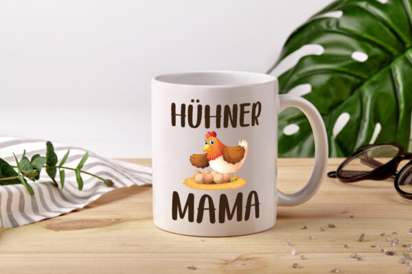 Hühner Mama | Glucke | Eier - Tasse Weiss - Kaffeetasse / Geschenk / Familie