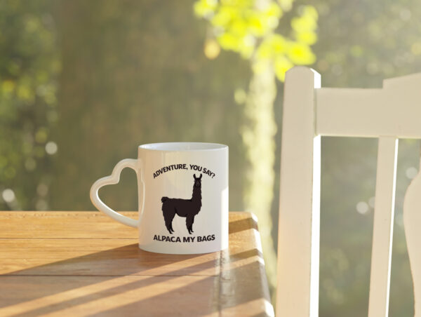 Adventure, Alpaca | Alpaca - Herzhenkel Tasse - Kaffeetasse / Geschenk / Familie
