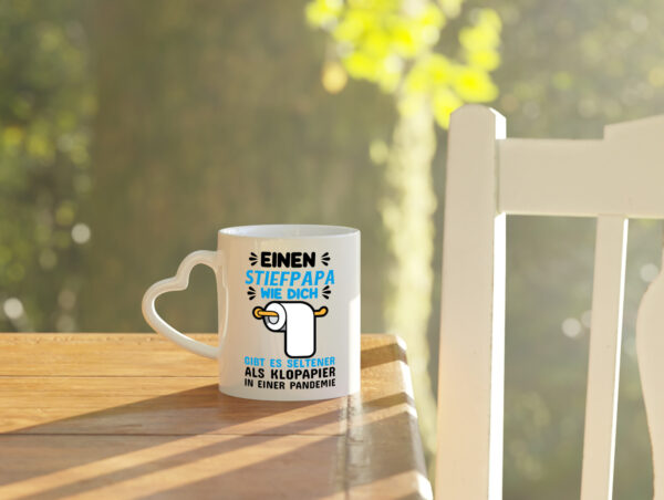 Seltener Stiefvater - Herzhenkel Tasse - Kaffeetasse / Geschenk / Familie
