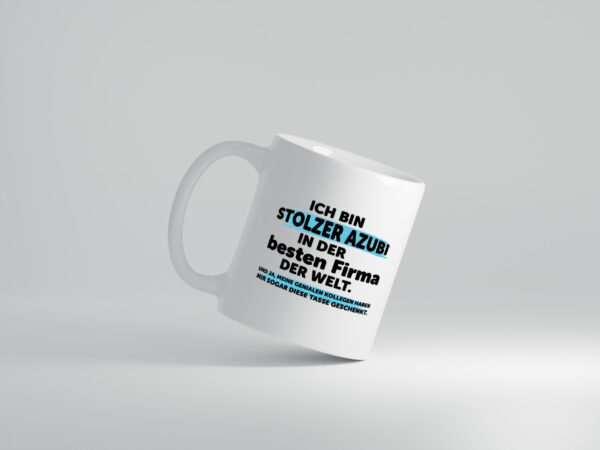 Stolzer Azubi | Ausbildungsbetrieb | Auszubildender - Tasse Weiss - Kaffeetasse / Geschenk / Familie