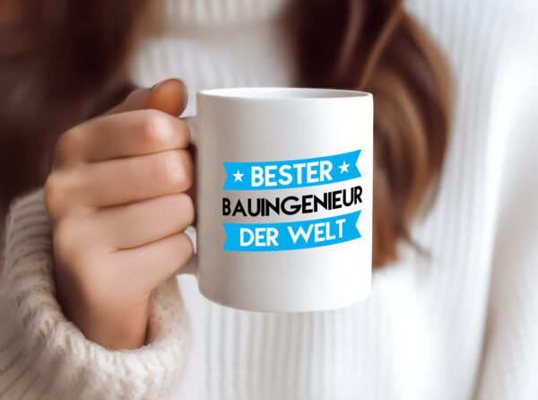 Bester Bauingenieur | Ingenieur - Tasse Weiss - Kaffeetasse / Geschenk / Familie