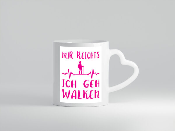 Ich geh walken | Mensch | Herzschlag - Herzhenkel Tasse - Kaffeetasse / Geschenk / Familie