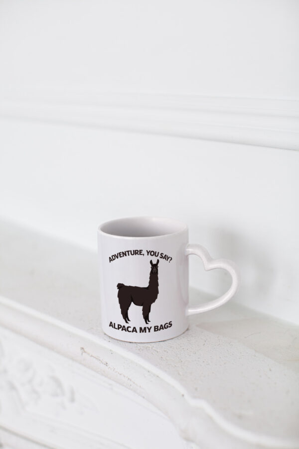 Adventure, Alpaca | Alpaca - Herzhenkel Tasse - Kaffeetasse / Geschenk / Familie