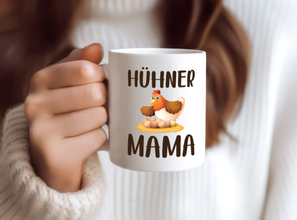 Hühner Mama | Glucke | Eier - Tasse Weiss - Kaffeetasse / Geschenk / Familie