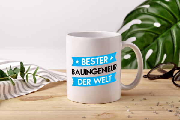 Bester Bauingenieur | Ingenieur - Tasse Weiss - Kaffeetasse / Geschenk / Familie