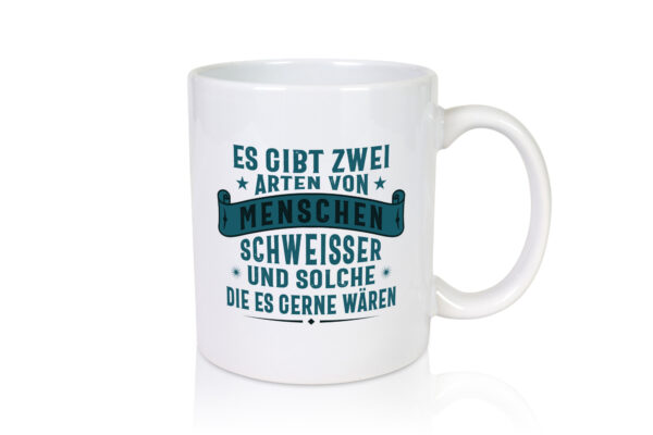 Zwei Arten Menschen | Schweisser | Sterne - Tasse Weiss - Kaffeetasse / Geschenk / Familie