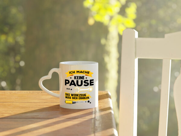 Werkzeug | Vatertag | Handwerker | Spruch lustig - Herzhenkel Tasse - Kaffeetasse / Geschenk / Familie
