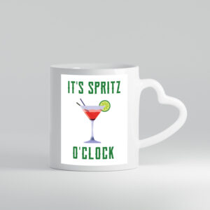 It's Spritz O' Clock | Glas - Herzhenkel Tasse - Kaffeetasse / Geschenk / Familie