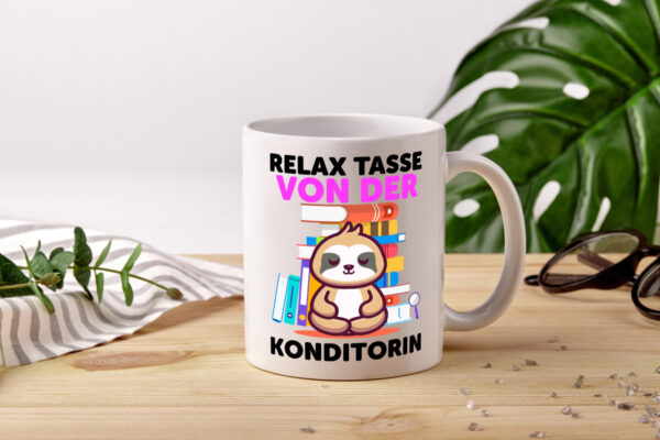 Relax Tasse: Konditorin | Konditorei - Tasse Weiss - Kaffeetasse / Geschenk / Familie