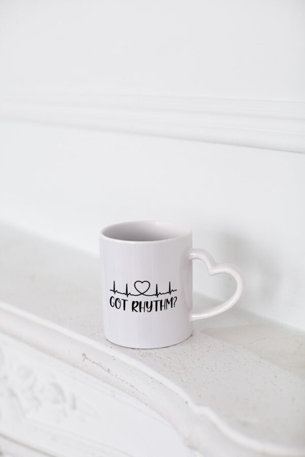 Got Rhythm? | Herzschlag | Herz - Herzhenkel Tasse - Kaffeetasse / Geschenk / Familie