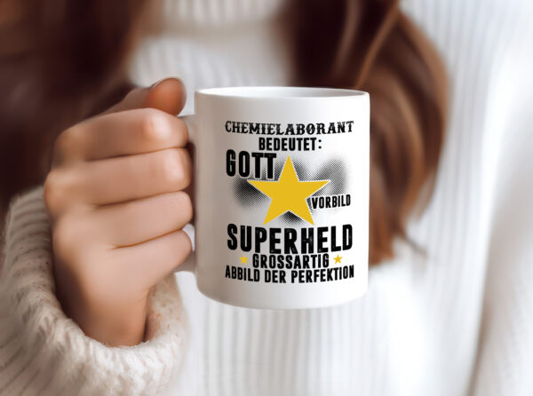 Bedeutung von Chemielaborant | Laborant | Chemie - Tasse Weiss - Kaffeetasse / Geschenk / Familie